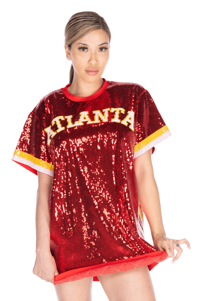 sequin basketball dress Shane Justin Red Sequin Velvet Lace Up Basketball Jersey Cut Out Runway Dress