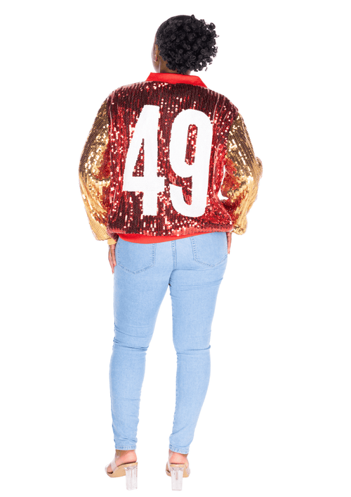 San Francisco Football Sequin Jacket - SEQUIN FANS