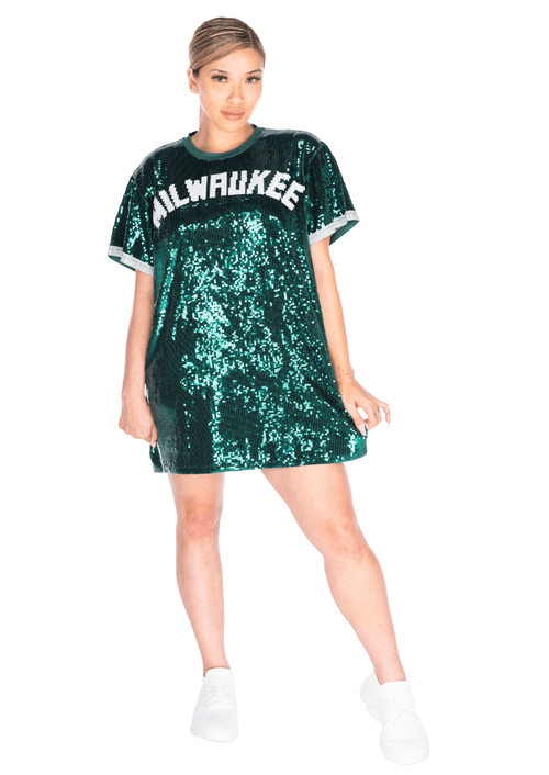 Milwaukee Basketball Sequin Dress - SEQUIN FANS