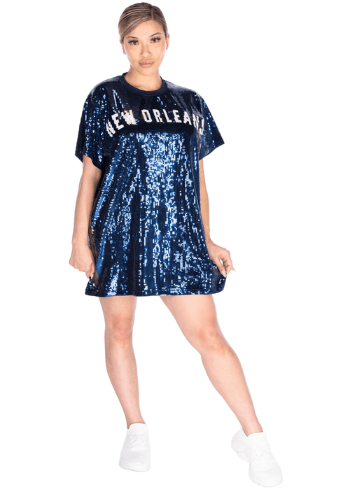 New Orleans Basketball Sequin Dress - SEQUIN FANS