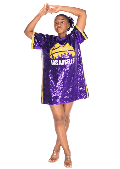 Los Angeles Basketball Sequin Dress - SEQUIN FANS