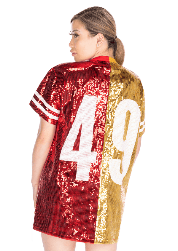 San Francisco Football Sequin Dress - SEQUIN FANS