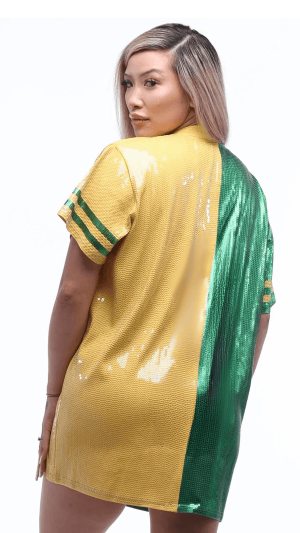 Green Bay Football Sequin Dress - SEQUIN FANS