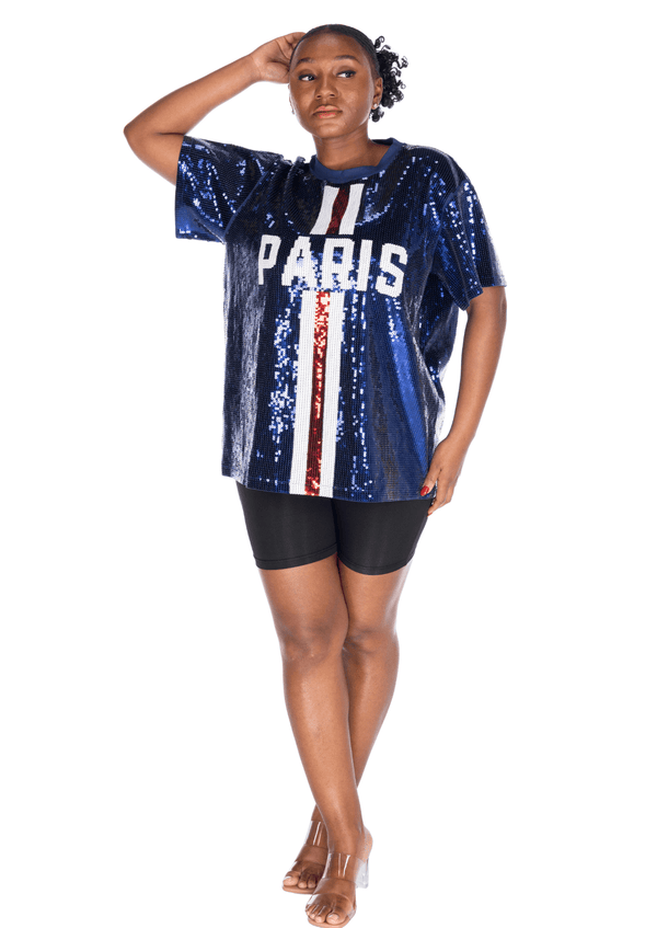 Paris Soccer Sequin Shirt - SEQUIN FANS