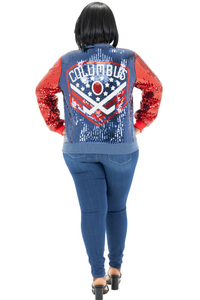 Columbus Hockey Sequin Jacket