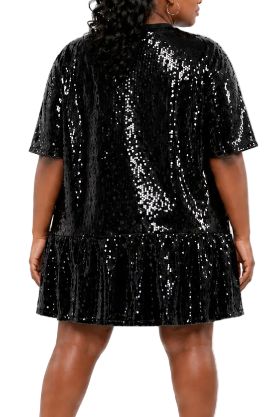 Birthday Plus Size Sequin Dress