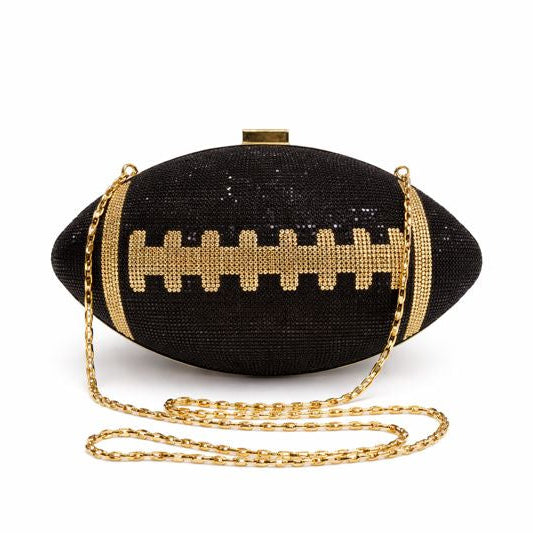 Crystal Football Clutch