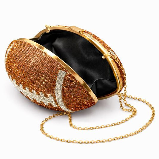 Crystal Football Clutch