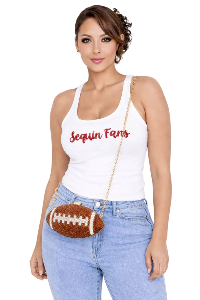 Crystal Football Clutch