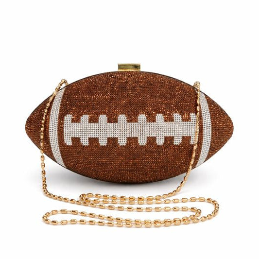 Crystal Football Clutch