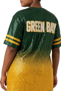 Green Bay Ombre Sequin Dress