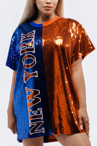 New York Basketball Sequin Dress - SEQUIN FANS