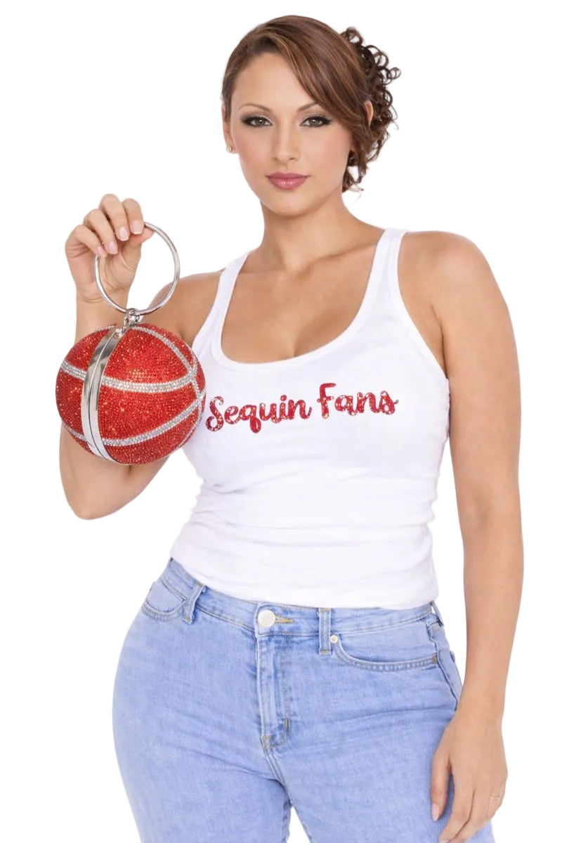 Crystal Basketball Clutch