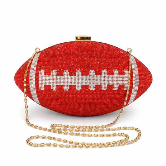 Crystal Football Clutch