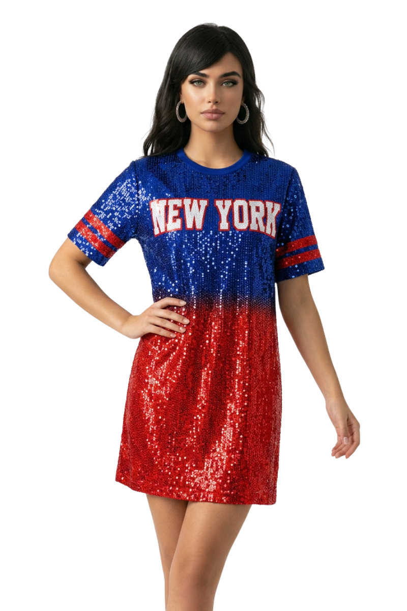 New York Ombre Sequin Dress