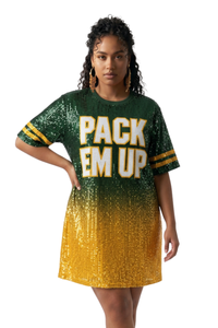 Green Bay Ombre Sequin Dress