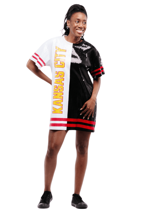 Sequin football jersey dress shop