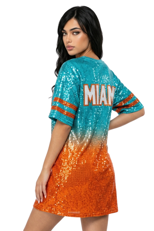 Miami Ombre Sequin Dress