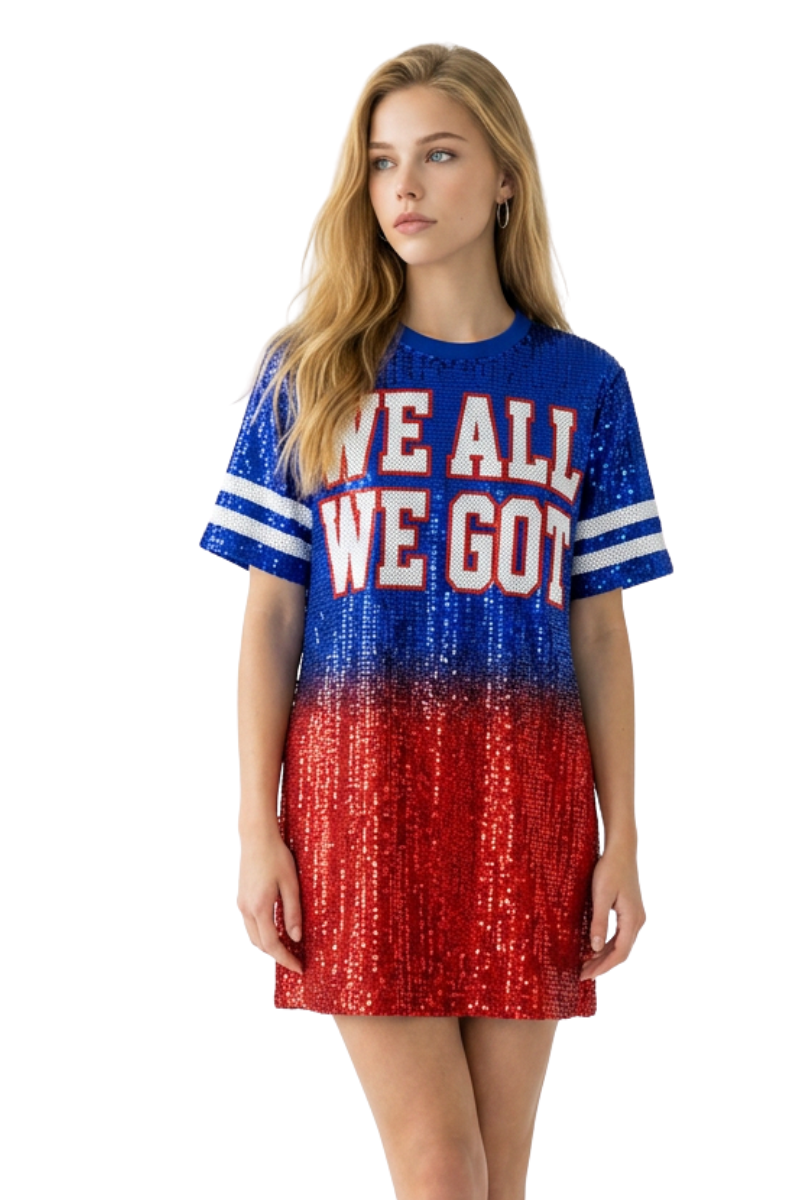 New England Ombre Sequin Dress