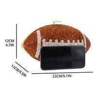 Crystal Football Clutch